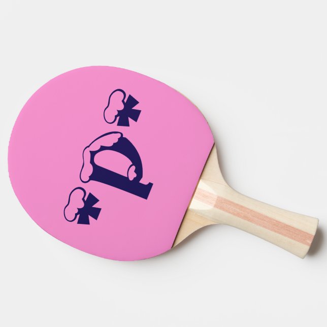 Latest Pink p Ping Pong Paddle (Side)