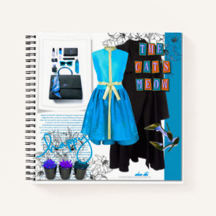 Latest Styles Fashion Set Clothing Art Blank Notebook