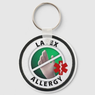 Latex Allergy Key Ring