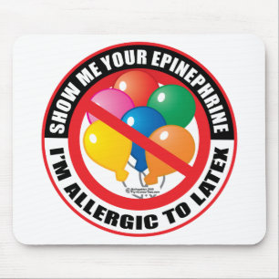 Latex Allergy Mouse Mat