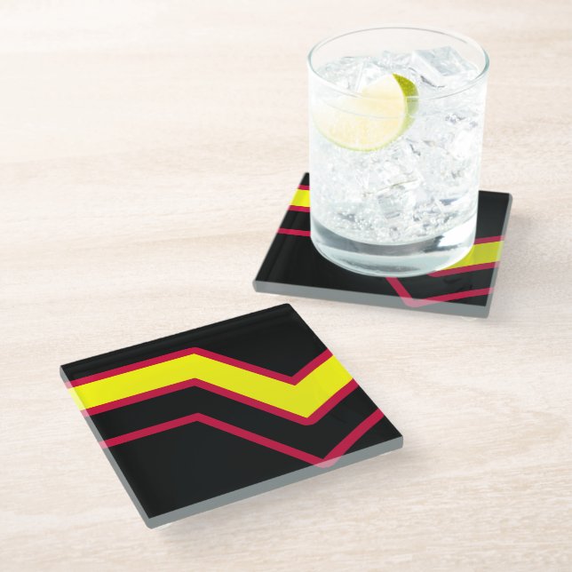 Latex Pride Glass Coaster (Angled)