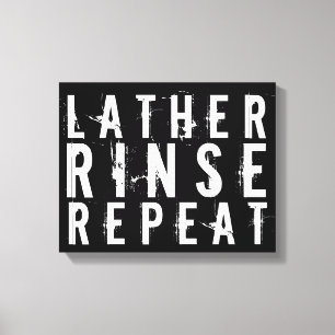 Lather Rinse Repeat Trendy Bathroom Wall Decor