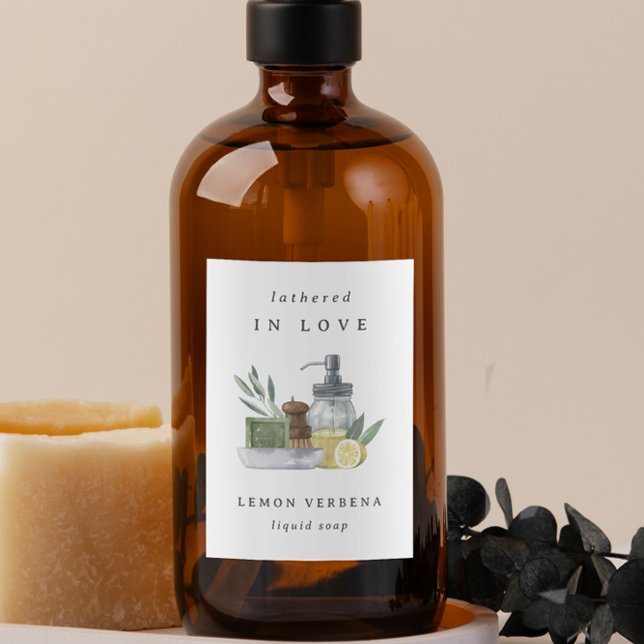 "Lathered in Love" Bridal Shower Soap Favour Label (Creator Uploaded)