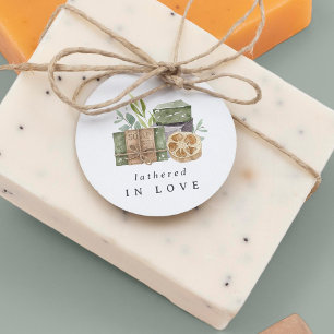 "Lathered in Love" Handmade Bridal Shower Soap Favour Tags