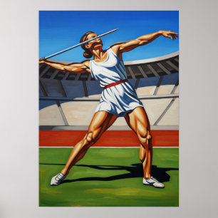 L'ATHLÈTE AU JAVELOT (The Javelin Athlete) - Origi Poster