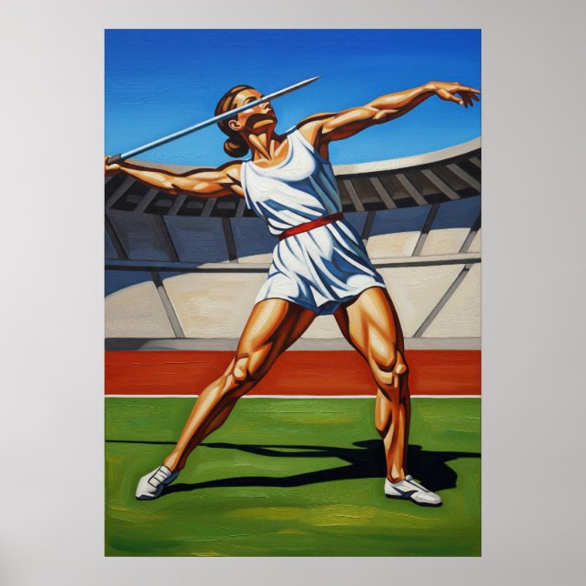 L'ATHLÈTE AU JAVELOT (The Javelin Athlete) - Origi Poster (Front)