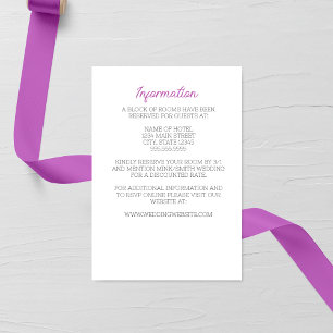 Lathyrus Purple Minimalist Wedding Enclosure Card