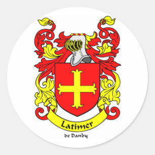 LATIMER Coat of Arms Classic Round Sticker