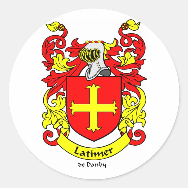 LATIMER Coat of Arms Classic Round Sticker (Front)