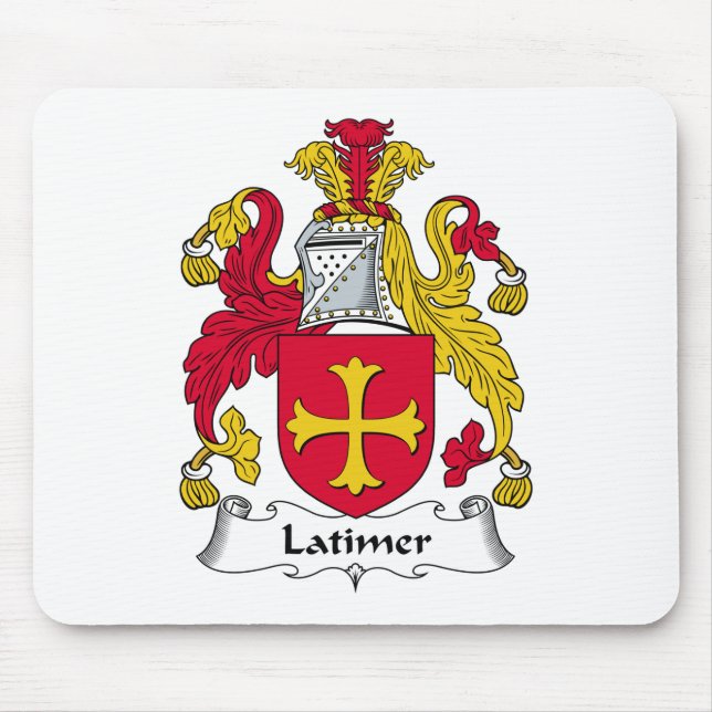 Latimer Family Crest Mouse Mat (Front)