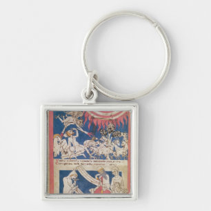 Latin 7253 15 675, f.4v: Job being tested by God Key Ring