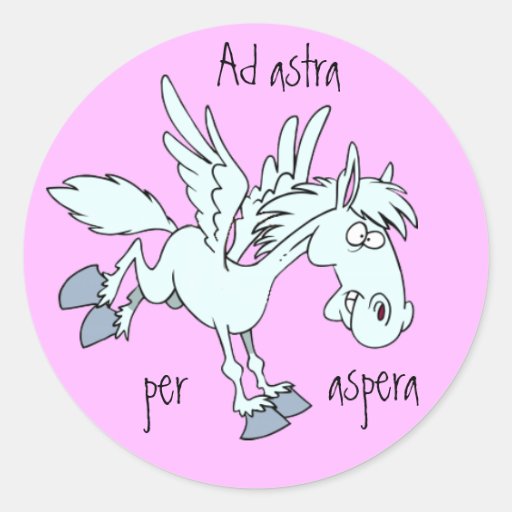 Image of Latin: Ad astra per aspera Classic Round Sticker