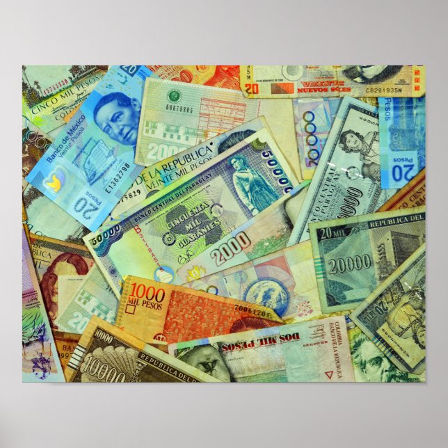 Latin American Currencies Poster (Front)