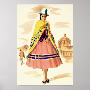 Latin American Woman Poster
