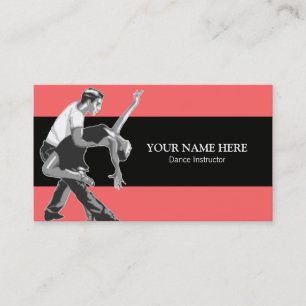 Latin Ballroom Dance Instructor Business Card