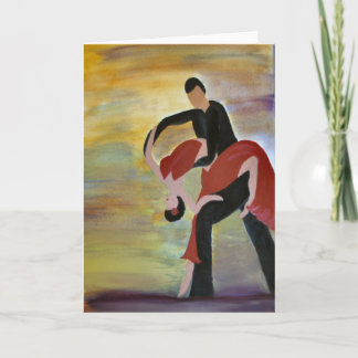 Latin Ballroom Dancers Card