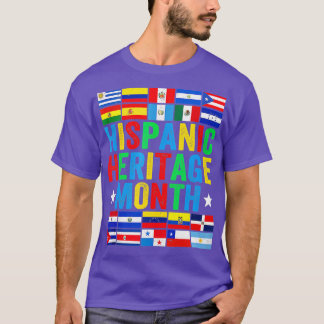 Latin Countries Flag Hispanic Heritage Month Latin T-Shirt