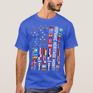 Latin Countries Flag Hispanic Heritage Month Pride T-Shirt