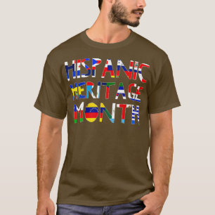 Latin Countries Flag Latino National Hispanic Heri T-Shirt