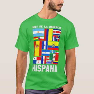 Latin Countries Flag Latino National Hispanic Heri T-Shirt