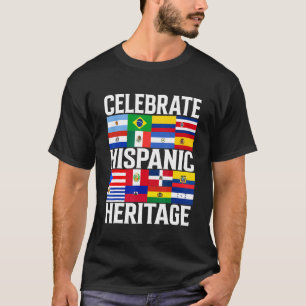 Latin country flags Celebrate Hispanic Heritage Mo T-Shirt