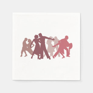 Latin Dancers Illustration Napkin