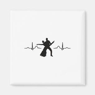Latin Dancing Couple Watercolor Rumba Dancer Magnet