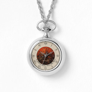 Latin Do No Harm Wildflowers Meadow Necklace Watch