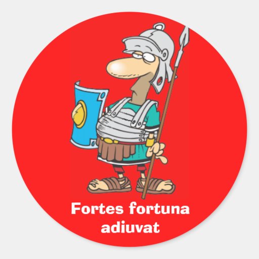 Image of Latin: Fortes fortuna adiuvat Classic Round Sticker