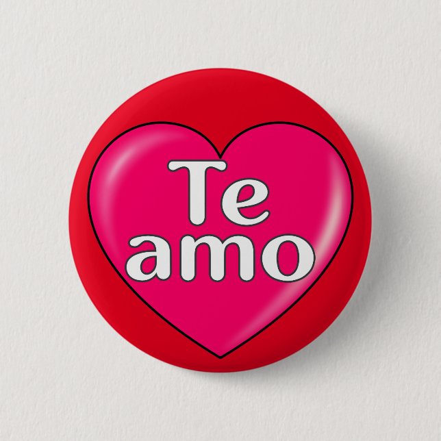 Latin – I love you 6 Cm Round Badge (Front)