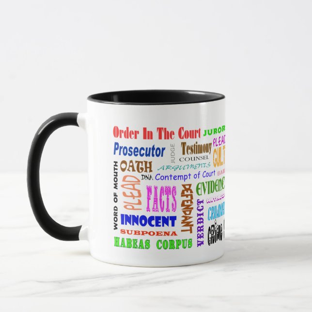 Latin Legal Words and Law Terms Mug (Left)