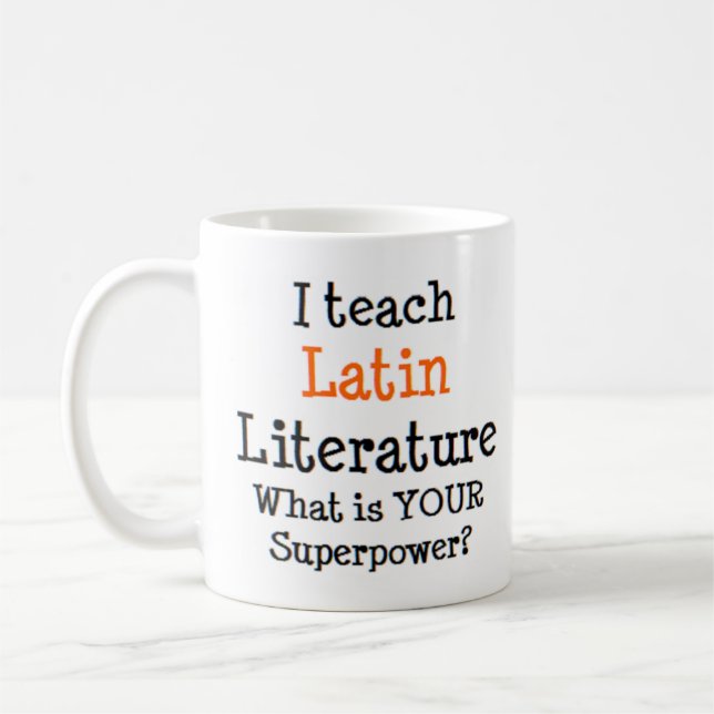 latin literature latin coffee mug (Left)