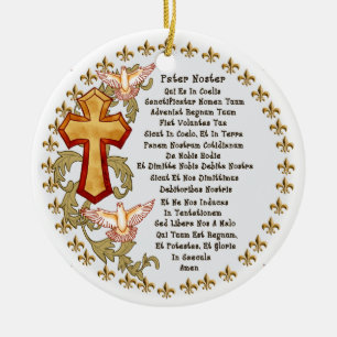 Latin Lords Prayer Ornament