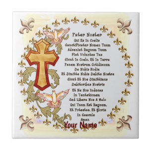 Latin  Lords Prayer  Tile
