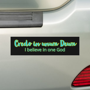 Latin Mass Credo I Believe in One God TLM Catholic Bumper Sticker