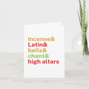 Latin Mass Cute Funny Modern Typography Informal Card