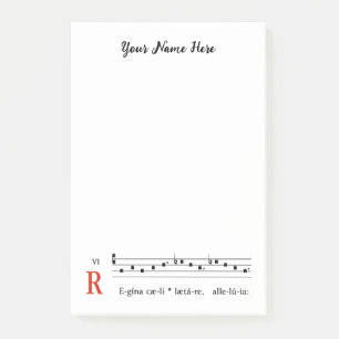Latin Mass Easter Resurrection Gregorian Chant Post-it Notes