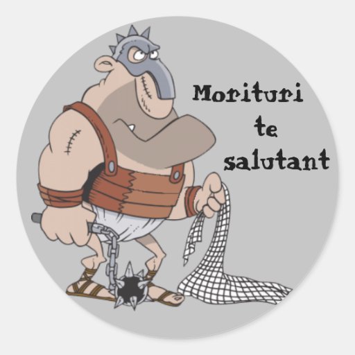 Image of Latin: Morituri Te Salutant Classic Round Sticker