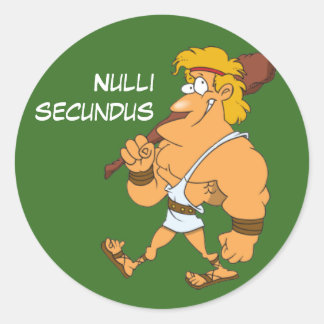 Latin: Nulli secundus Classic Round Sticker
