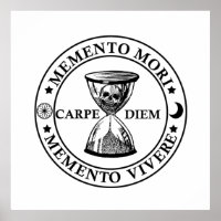 Latin Phrase - Memento Mori Memento Vivere