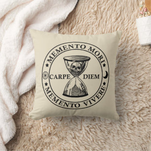 Latin Phrase - Seize the Day - Memento Mori Cushion