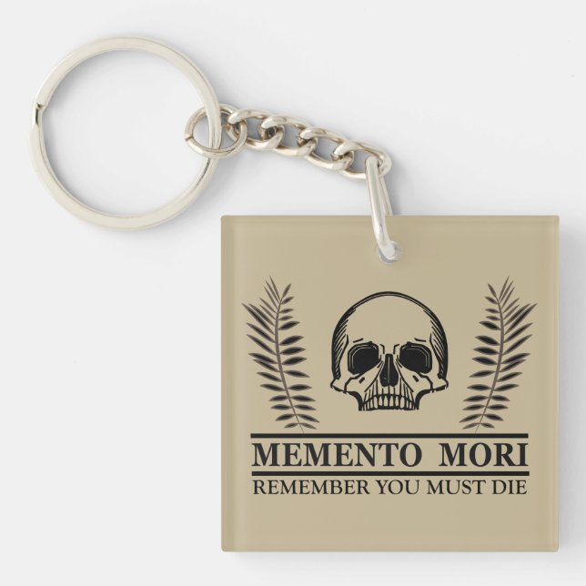 Latin Phrase - Seize the Day - Memento Mori  Key Ring (Front)