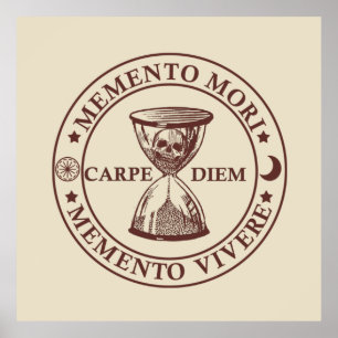Latin Phrase - Seize the Day - Memento Mori Poster