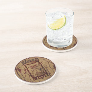 Latin Phrase - Seize The Day - Memento Mori Skull Coaster