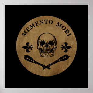 Latin Phrase - Seize the Day - Memento Mori Skull Poster
