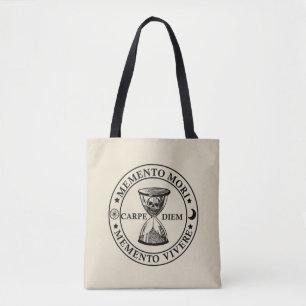 Latin Phrase - Seize the Day - Memento Mori Tote Bag