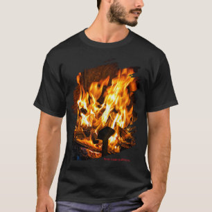 Latin proverb t-shirt with beautiful fireplace