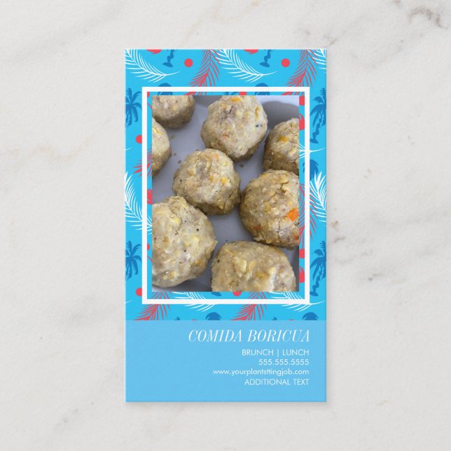 Latin Puertorico Restaurant Mofongo Business Card (Front)