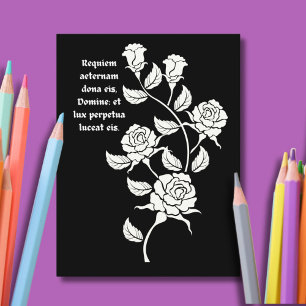 Latin Requiem Adult Colouring Traditional Catholic Postcard