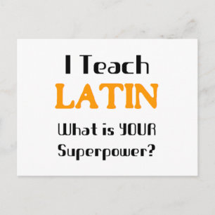 latin teach postcard